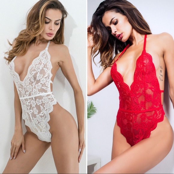 "Veronica'" halter teddy lingerie - Picture 2 of 8